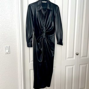ZARA faux leather dress 👗
